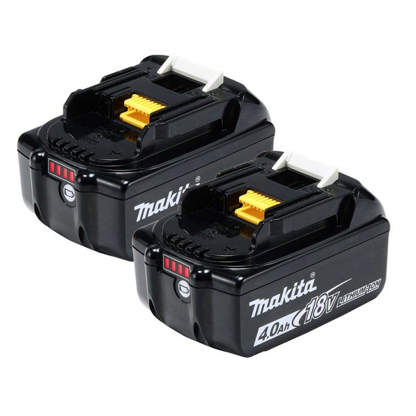 Zwei Makita 18V 4.0Ah Lithium-Ionen Akkus