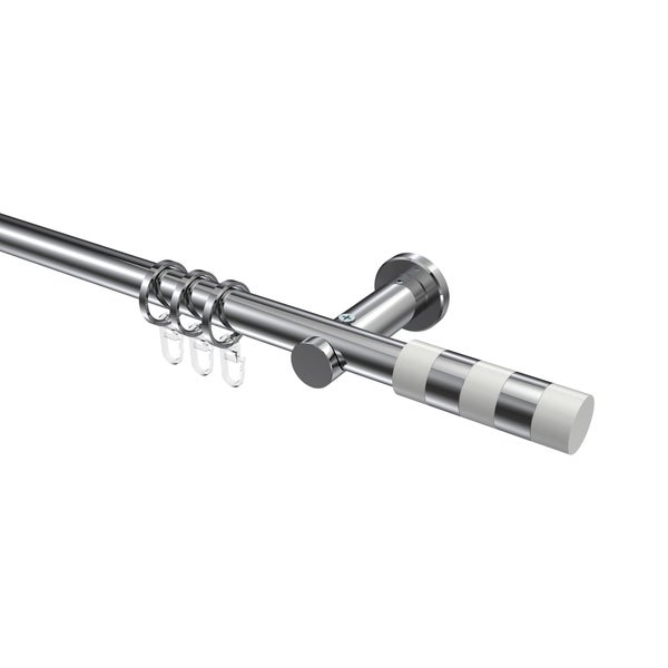 Gardinenstange mit Ringen und Halterung zur Wandmontage