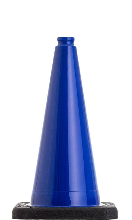 UvV FLEX Leitkegel blau | Höhe: 50 cm | flexibler Leitkegel | Warnkegel, standsicher &gt;2 kg | hochwertiger farbiger PVC Leitkegel / ohne Folie
