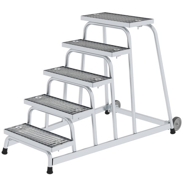 Fahrbare Treppe mit fünf Stufen für den flexiblen Einsatz