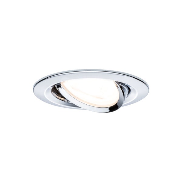 LED Einbauleuchte 3-Step-Dim Nova Basisset schwenkbar rund 84mm 50° GU10 3x6,5W 3x460lm 230V dimmbar 2700K Chrom