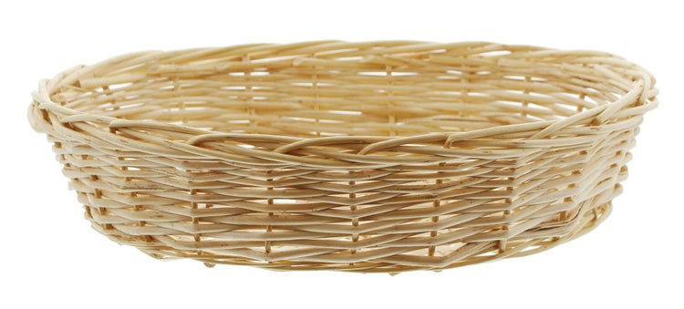FRANK FLECHTWAREN | Schale Naturweiß, oval, WEIDE, 32 x 25 x 8 cm