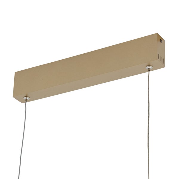 Lucande LED Smart Home Pendelleuchte Mylosh dimmbar mit Leselampe (Modern) in Gold / Messing aus Aluminium (1 flammig, ) - Deckenlampe Esstischlampe Smarte Hängelampe,Smarte Hängeleuchte