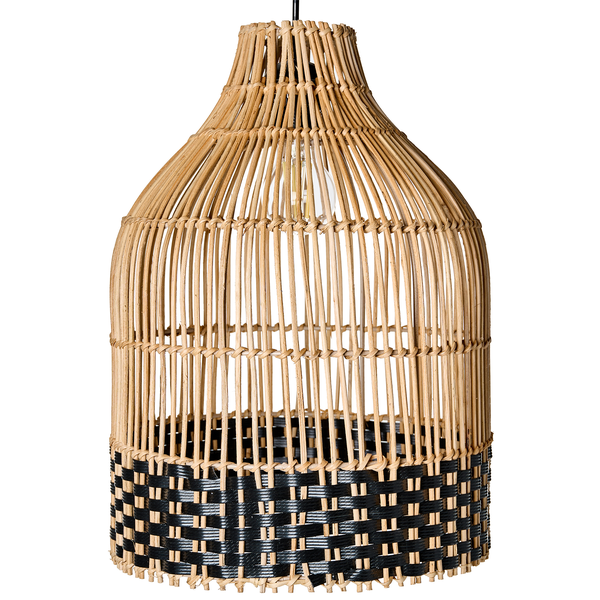 Hängelampe aus Rattan mit geflochtenem Design