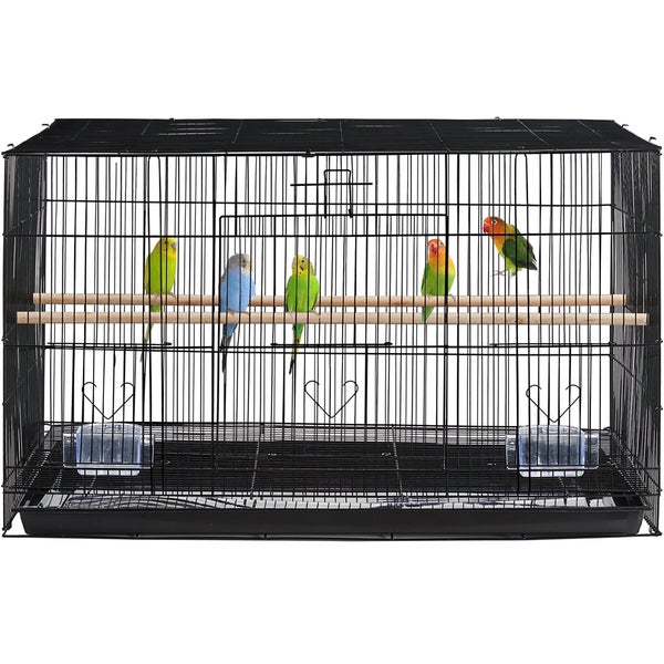 Yaheetech Vogelkäfig Stapelbarer , Schwarz