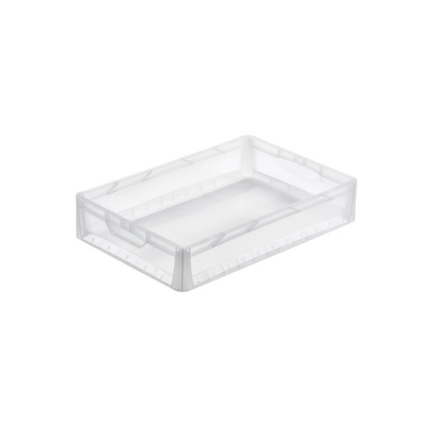 PROREGAL Transparenter Eurobehälter LightLine mit Offenem Griff HxBxT 12 x 40 x 60 cm 2,4 Liter Eurobox Transportbox