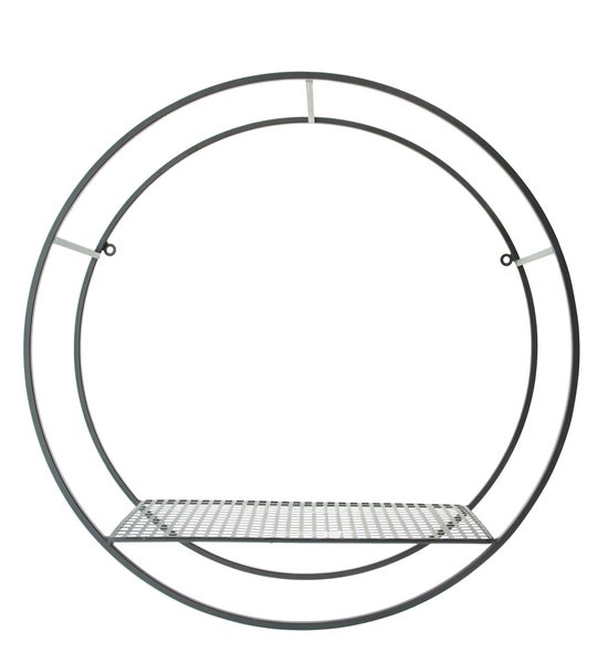 FRANK FLECHTWAREN | Wandregal Circle, 2er Set, METALL, Ø 36 x 13 cm, Ø 45 x 16 cm