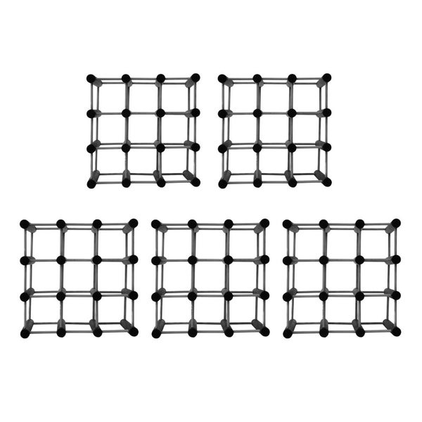 PROREGAL Modulares Weinregal Vinotega Mod HxBxT 36 x 36 x 24 cm 5 x  9 Flaschen Massives Kiefernholz Grau Geölt