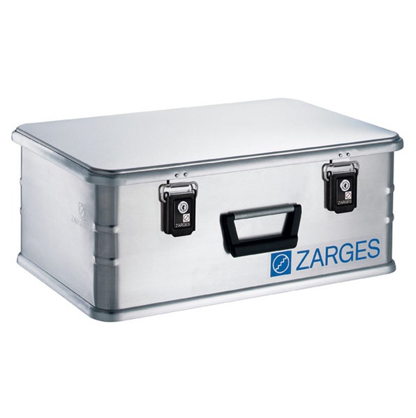 Aluminiumkiste mit Verschluss und Zarges Logo