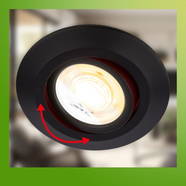 6er Set LED Einbaustrahler 230V LED Einbauleuchten Spots schwenkbar CTS Ra90