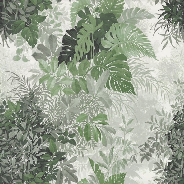 Tapete mit tropischem Blättermotiv für Innenräume