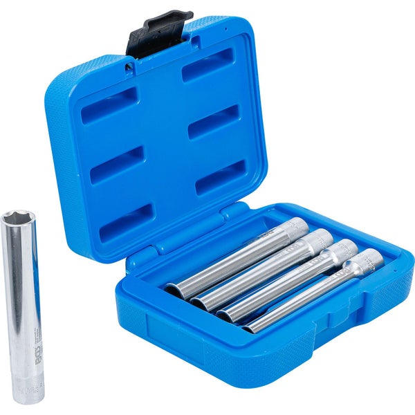BGS Steckschlüssel-Einsatz-Satz Sechskant extra tief Antrieb Innenvierkant 10 mm (3/8) SW 8 - 14 mm 5tlg. - 9863