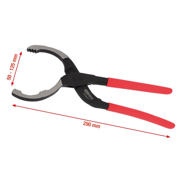 Ölfilterschlüssel Zange, 50 bis 125 mm, 290 mm