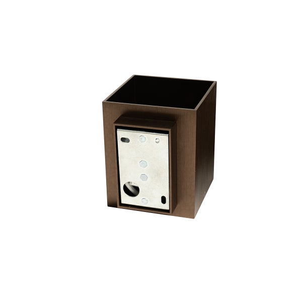 Pfostenkappe aus Metall mit Montageplatte