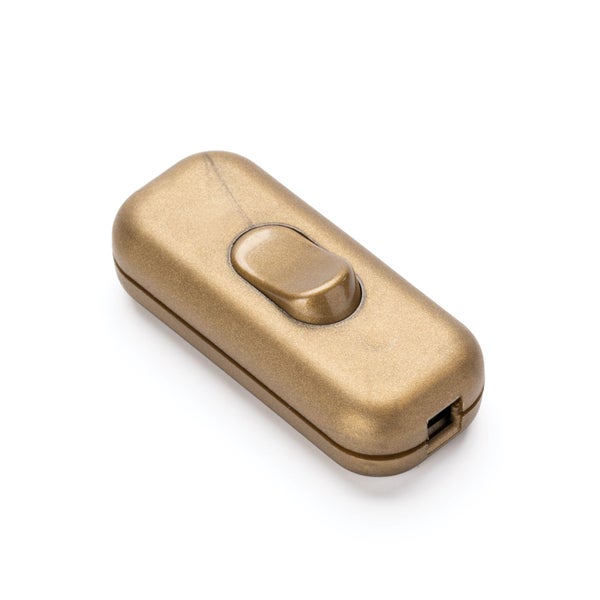Schnur Zwischenschalter 3 Polig Lampenschalter Gold