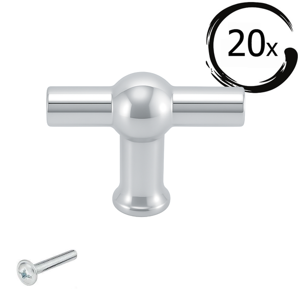 Möbelknopf aus Metall, 20er-Pack