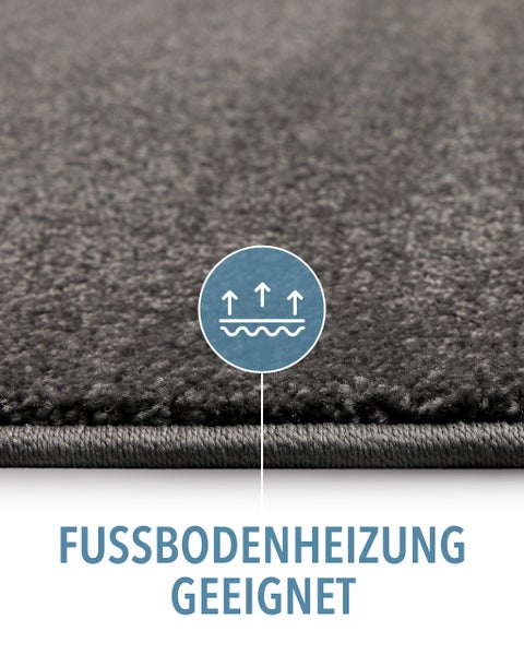 Teppich geeignet für Fußbodenheizung.