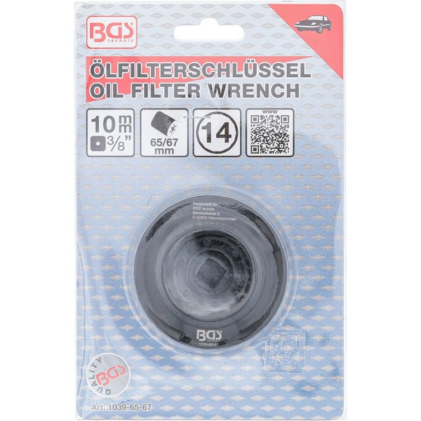 BGS Ölfilterschlüssel 14-kant Ø 65 - 67 mm für Daihatsu / Fiat / Nissan / Toyota - 1039-65-67
