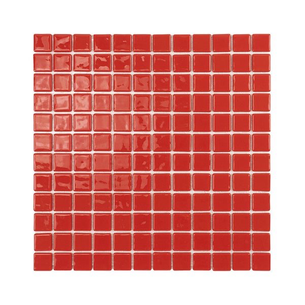 Quadratisches Mosaikfliesennetz aus Keramik in glänzender Ausführung für Wand- und Bodenbeläge
