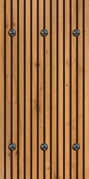 Holzpaneel mit Metallschrauben
