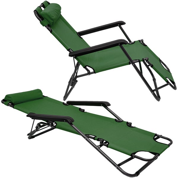 Campingstuhl Liegestuhl Freizeitliege Sonnenliege Strandliege Campingliege Klappliege Liege 153cm | Grün