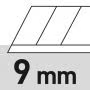 Symbol für eine Materialstärke von 9 Millimetern