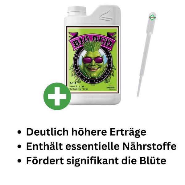 Advanced Nutrients Big Bud 1 Liter – Hochwirksamer Blütenbooster für Massivere, Aromatische Blüten & Maximale Erträge