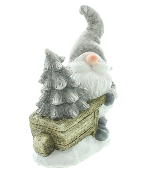 FRANK FLECHTWAREN | Wichtel Schubkarren, 20 x 12,5 x 27,5 cm, POLYRESIN