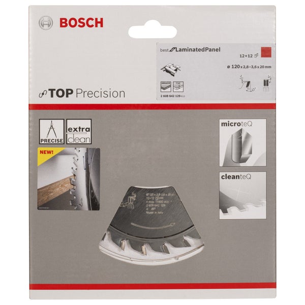 Bosch Vorritzblatt Top Precision Best for Laminated Panel, 120 x 20 x 2,8 - 3,6 mm -2608642129