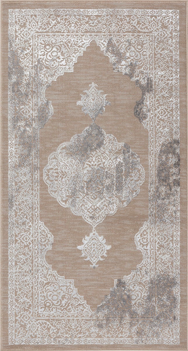 Vintage Orientalischer Teppich - Beige/Weiß - 80x150cm - AZRA