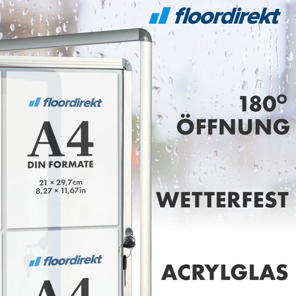 Information Board for A4 format, weatherproof, with acrylic glass