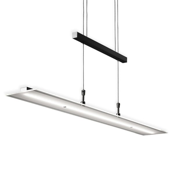 Hängelampe - 16W, 1750lm, LED, höhenverstellbar, dimmbar, warmweiß, schwarz