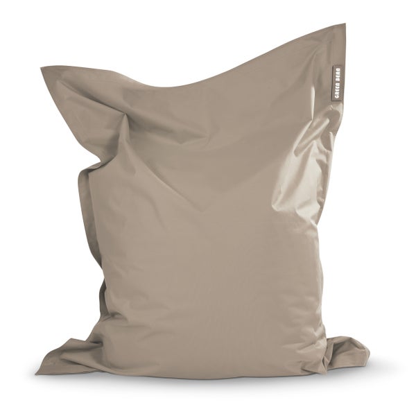 Green Bean Sitzsack XXL 140x180cm 380 L Kinder & Erwachsene Bean Bag EPS Perlen Füllung Riesensitzsack Groß Draußen Outdoor Liegekissen Waschbar Wetterfest Lounge Sitzkissen Bodenkissen Dunkelbeige