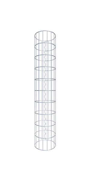 Gabionensäule Durchmesser 27 cm, MW 5 x 10 cm rund - Höhe: 1,00 m