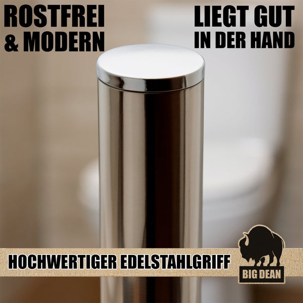 Moderner, rostfreier Edelstahlgriff für den Sanitärbereich von Big Dean.