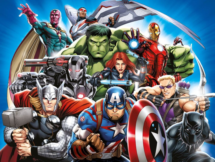 Illustration der Avengers-Superhelden