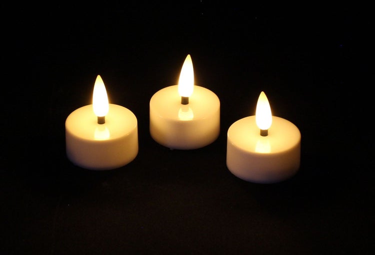 FRANK FLECHTWAREN | LED-Teelicht Shine, 12er Set, KUNSTSTOFF, Ø 3,7 x 4 cm