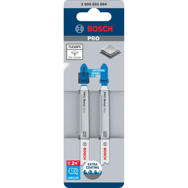 Bosch PRO Metal thin T121GFC Stichsägeblatt 92 mm 2-tlg. - 2608655094