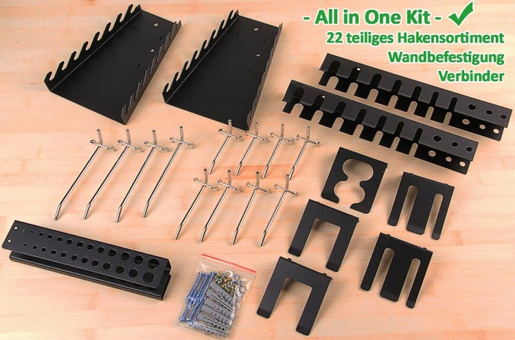 Ondis24 Lochwand mit Metall Haken grau NEU Jochen, Lochwandhacken