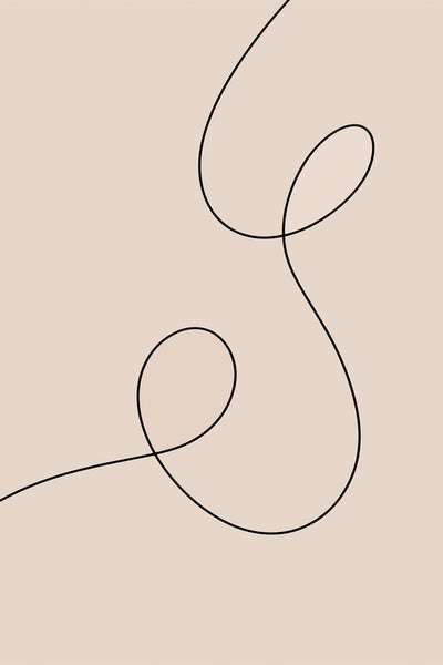 Abstrakte Strichzeichnung auf einfarbigem Hintergrund