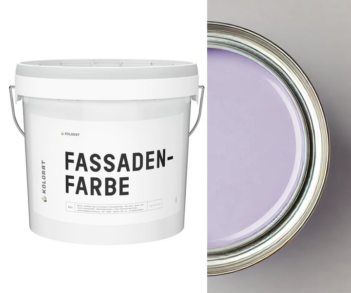 Kolorat Fassaden- & Sockelfarbe - Violett-Lila K/18-22-4-2/T – 2.5L Hochwertige Fassadenschutz, Sockelfarbe, Silikonharzfassadenfarbe, wasserabweisend, wetterbeständig, farbtonstabil, für Fassaden und Sockel im Außenbereich
