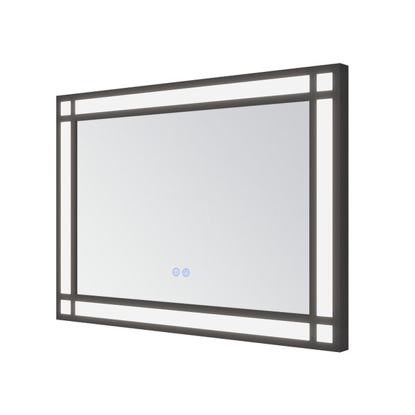 Rechteckiger Badezimmerspiegel mit LED Beleuchtung und Touch Sensor