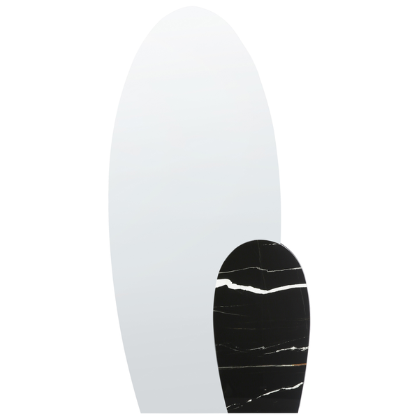 Ovaler Spiegel mit Marmorfuß