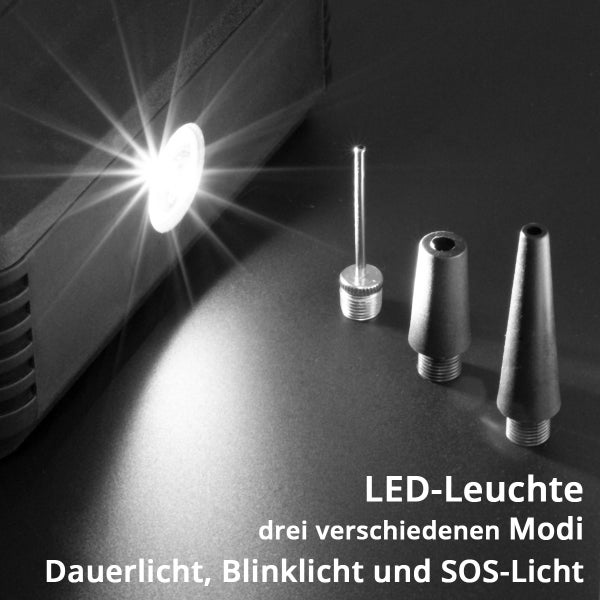 LED Leuchte mit drei Modi: Dauerlicht, Blinklicht und SOS Licht