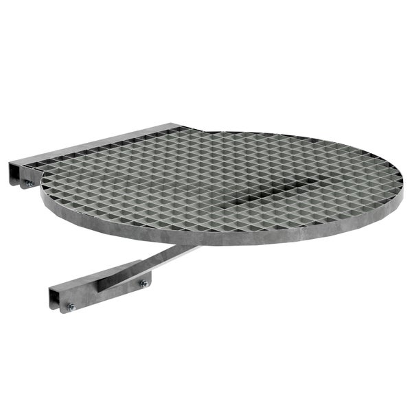 Runde Gitterrostabdeckung mit Halterung