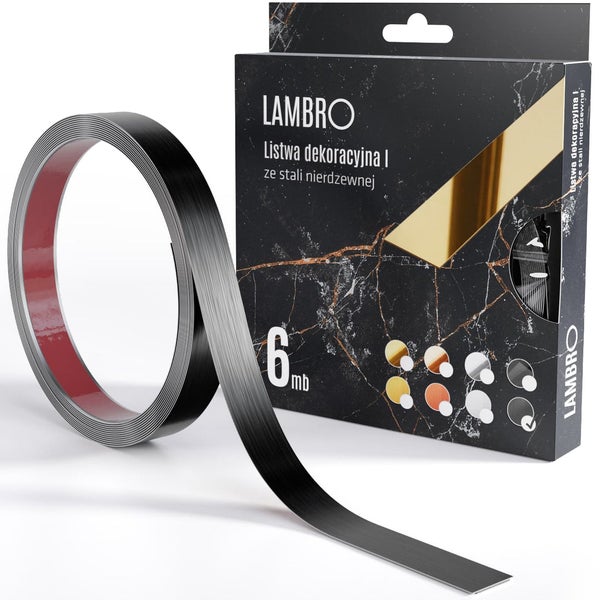 Lambro Dekorleiste aus Edelstahl mit Verpackung