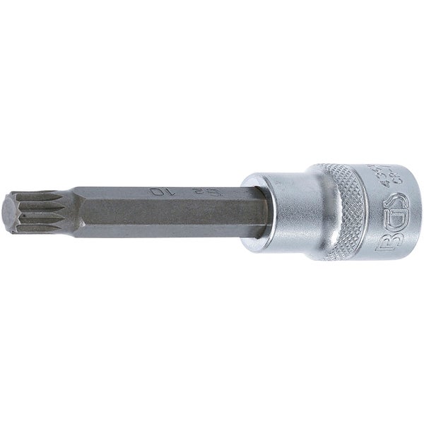 BGS Bit-Einsatz Länge 100 mm Antrieb Innenvierkant 12,5 mm (1/2) Innenvielzahn (für XZN) M10 - 4362