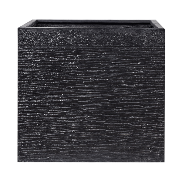 Blumenkübel PAROS 50 cm Schwarz
