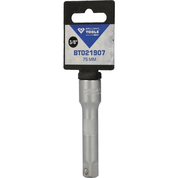 Brilliant Tools Steckschlüsselverlängerung 3/8 Zoll, 75 mm