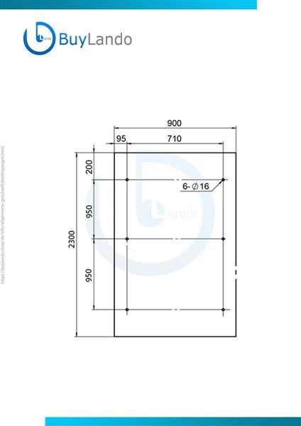 Glaswerk Westfalen - (3STB) Pensilina in vetro trasparente 230x90 cm con supporto